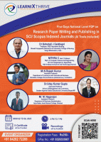 Five Days National Level FDP on Research paper writing and publishing in SCI/Scopus Indexed Journals (AI Tools included) 2025 Faculty Development Program Poster
